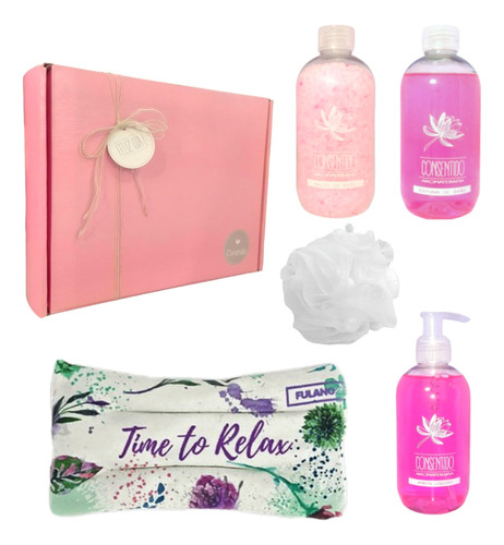 Kit Aromas Relax Caja Regalo Mujer Box Spa Rosas Zen Set N11