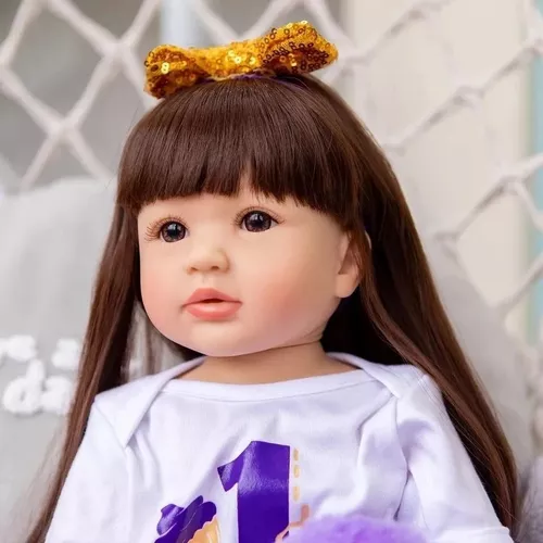 Boneca Bebê Reborn Malkitoys Silicone Menino 55cm - Malki toys