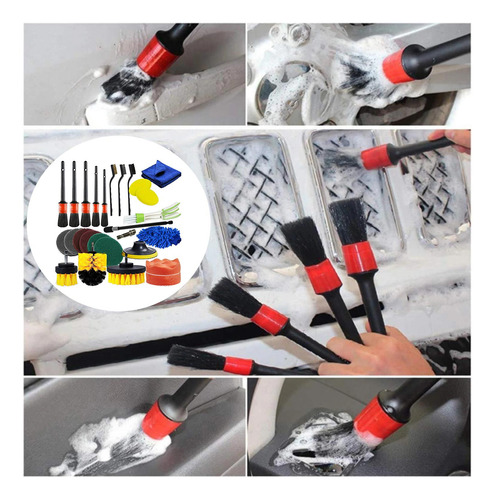 Kit De Cepillos Para Detalles De Automóviles, 26 Uds.,