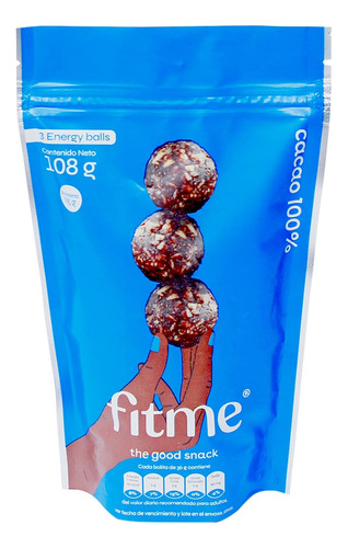 Snack Fitme Cacao 100% X 108g