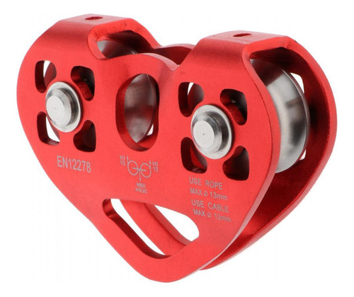 M 30kn Zip Line Climbing Polea Doble Tandem Trolley Para