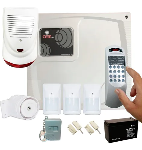 comprar Kit Alarma 5 Zonas Con Teclado,3 Sensores, Batería, 2 Magnét