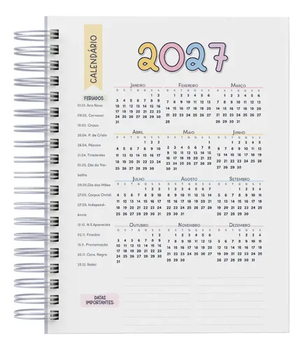 AGENDA 2027 DE PAPEL COM CAPA DURA 152 FOLHAS 14,5