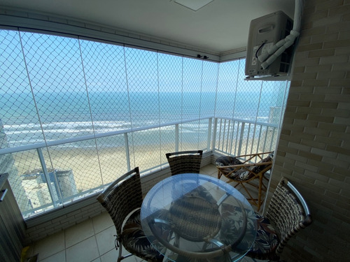 Praia Grande, Costa Do Sol, Apartamento 2 Dormitórios, Andar Alto Mobiliado