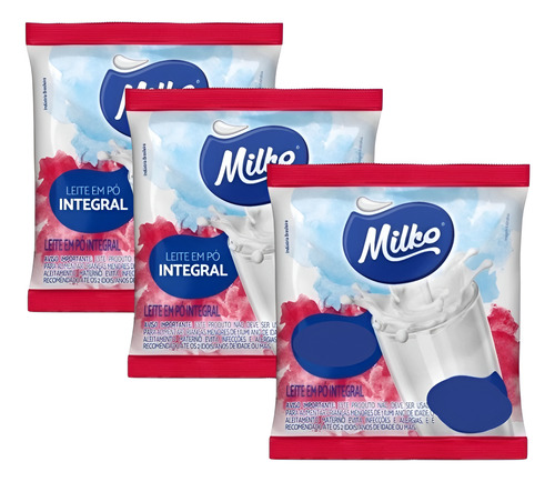 Leite Em Pó Integral Milko 200g Atacado (50 Unidades)