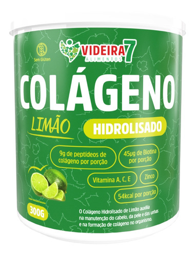 Colágeno Hidrolisado + Biotina Limão 300g - Videira 7