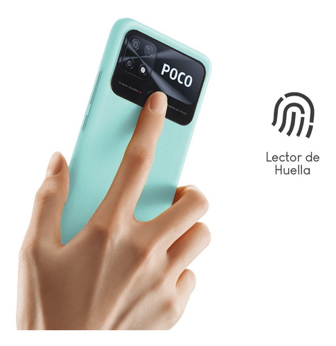 Imagen 6 de 10 de Celular Xiaomi Poco C40 64gb 4gb Ram Coral Green + Audifonos
