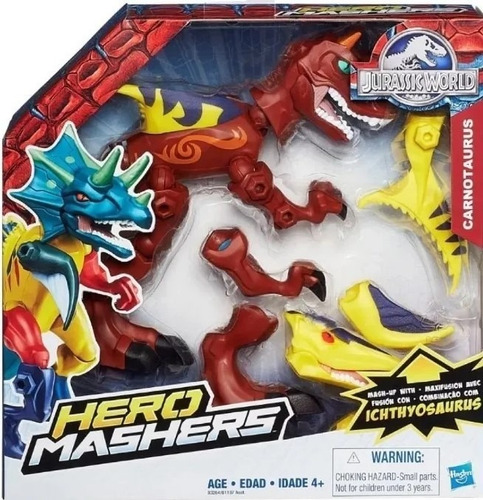 Imagen 3 de 9 de Dinosaurio Jurassic World Hero Mashers Hybrid Para Armar