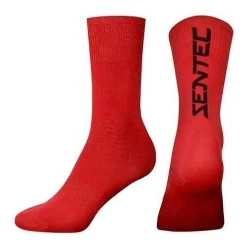 Meia Ciclismo Longa Sentec Performance Vermelho