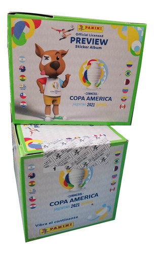 Dos Cajitas Copa América Preview 2021 Panini Con Tapa Blanda