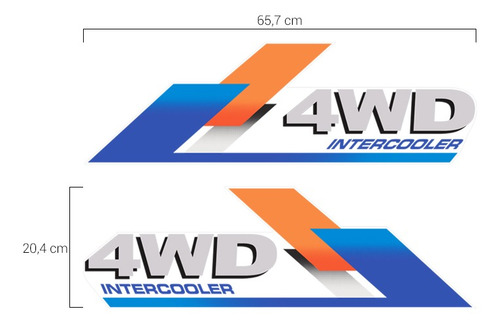 Par De Adesivos Kia Sportage 4wd Intercooler Emblema Lateral