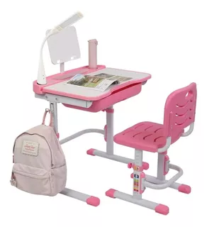 Juego De Escritorio+silla Para Niños, Lámpara,mesa De Tareas