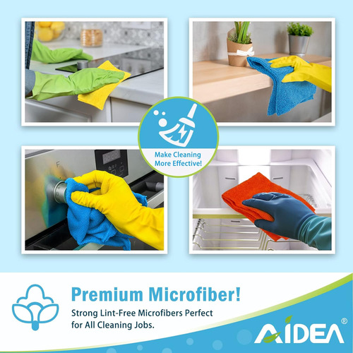 Paños De Microfibra Aidea-100pk, Suaves Y Absorbentes...