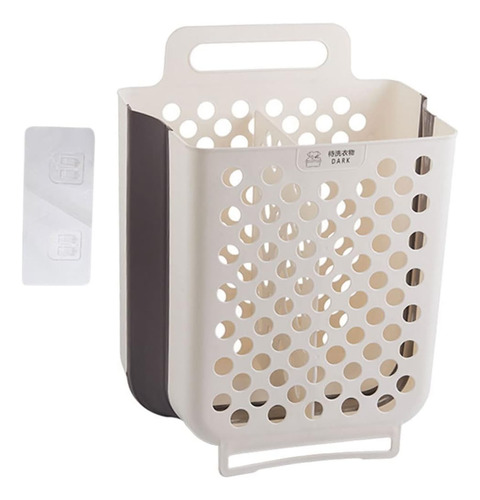 1 Set Cesto Para Ropa Colgado De La Pared Cesto De Plástico
