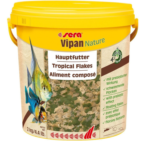 Sera Vipan Nature, 2 Kilos (tineta 10 Litros) Hojuelas