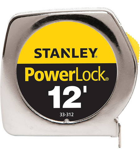 Stanley 33-212 Flexómetro Powerlock 12 Sin Escala De Metal