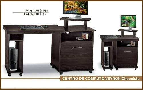 Escritorio De Computo Veyron - Chocolate Këssa Muebles