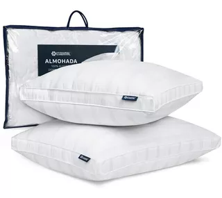 Pack 2 Almohadas Esquimal 100% Algodón Tamaño Estándar Color Blanco