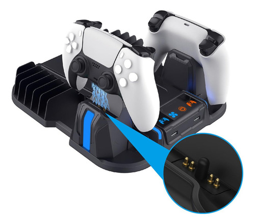 Estação Resfriamento Para Ps5 Slim Stand Carregamento Contro