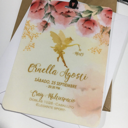 Pase Vip Invitación 15 Años Tarjeta Credenciales X 10