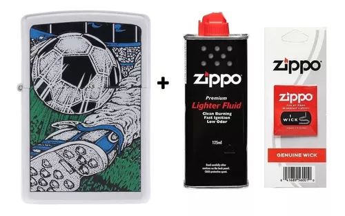 Set Zippo® Encendedor Soccer +gasolina + Mecha