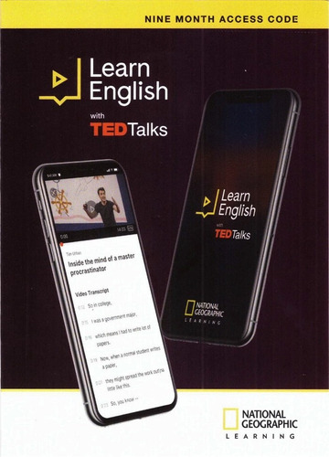 LEARN ENGLISH with TED Talks (Printed Access Code): LETT, de Learning, National Geographic. Editora Cengage Learning Edições Ltda. em inglês, 2018