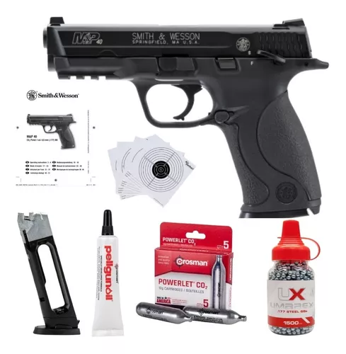 Pistola CO2 Smith & Wesson M&P 40 Balines 4.5 mm