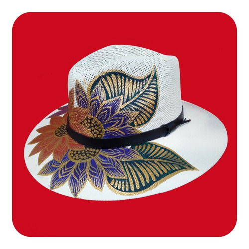 Imagen 4 de 6 de Elegante Sombrero Artesanal Pintado A Mano Varios Modelos 6