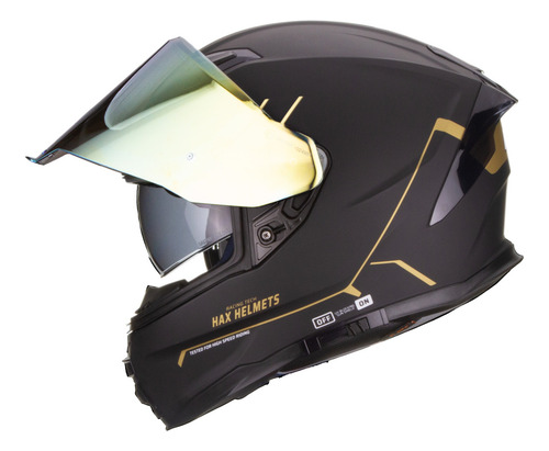 Hax Helmets. Casco Moto Integral Dot + Ece 06. Force Negro
