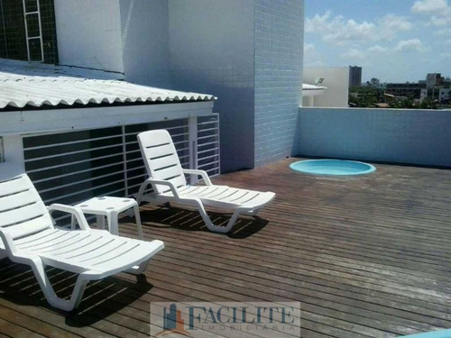 Imagem 5 de 8 de Flat A 50m Do Mar A Venda, Bessa - 22103