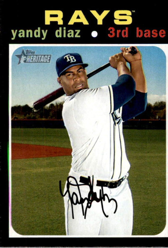 Topps Heritage High, Número 554, Yandy Díaz, Tampa Bay Ray,