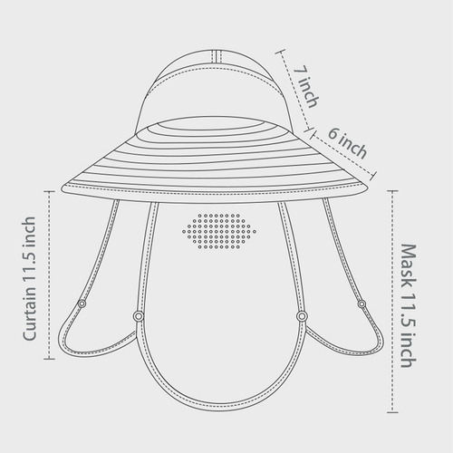 Eimmabey - Sombrero De Pesca Para Mujer, Con Cubierta Facial