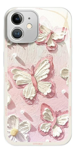 Para Capas De iPhone Com Pintura A Óleo Butterfly 13 Pro 12