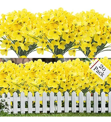 Pack De 15 Ramos De Flores Artificiales Moradas - Decoración Floral Artificial Para Hogar, Bodas O Eventos