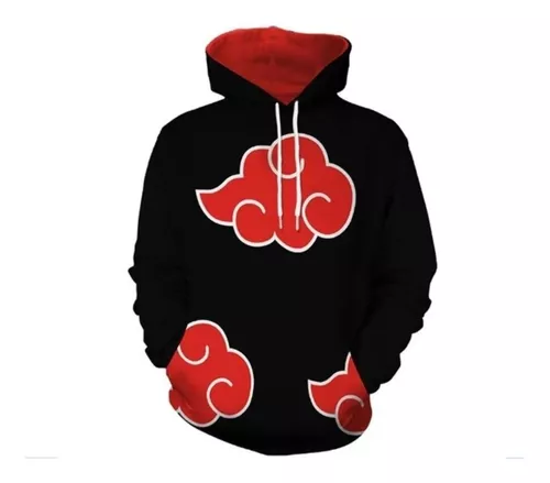 Conjunto de Moletom Naruto Nuvem Akatsuki Infantil com Capuz