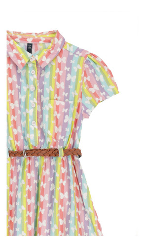 Vestido Corto Estilo Camisero De Niña C&a (1061853)