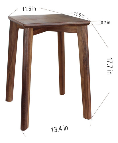 Taburete De Madera Apilable De 18 Pulgadas De Madera Maciza