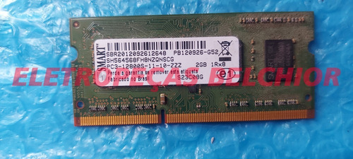 Imagem 1 de 2 de Memória Ram 2gb 1x2gb Smart Sh564568fh8nzqnscg - Usado