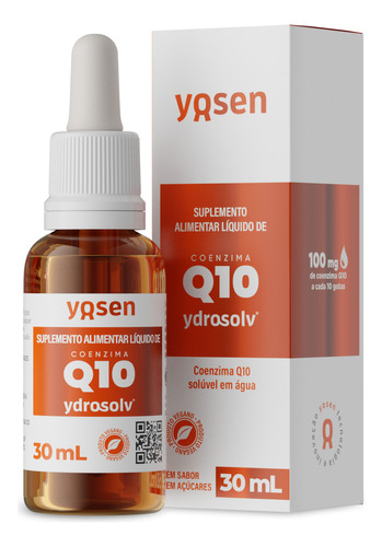 Coq10 Yosen Coenzima Em Gotas 30ml - Yosen Coenzima Sabor Neutro