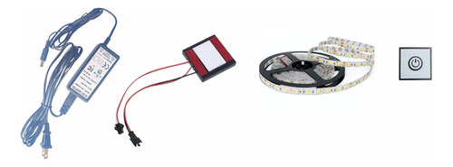 Kit De Fuente 12v + Sensor Táctil Para Espejos + Led 12v 5m