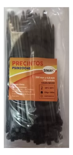 Precinto de seguridad de plástico transparente 3.6mm x 300mm