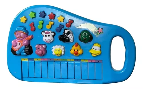 Piano infantil som bichos teclado brinquedo animais bebe