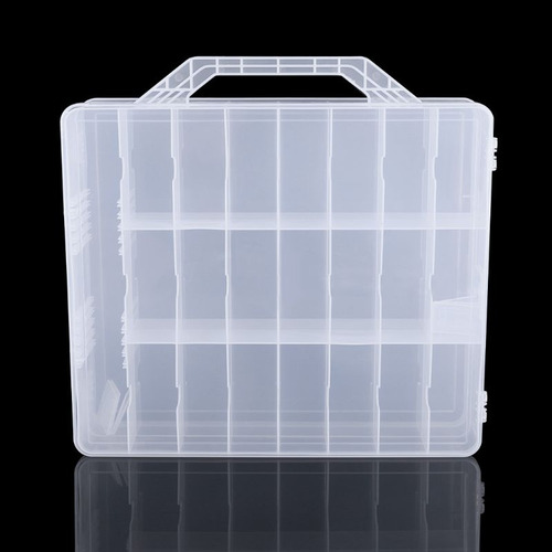 Bottles Adjustable Dividers Space Clear Storage Box Cosme