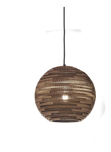 Lampara Colgante Salix Deco Diseño Cartón Corrugado E27 Led