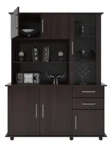 Comprar Modular Organizador Aparador 1.41m Funcional Orlandi Envíos Color Wengue