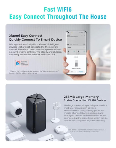 Sistema Wi-fi Mesh Xiaomi Ax3000 Wi-fi 6 Doble Banda 1-pack
