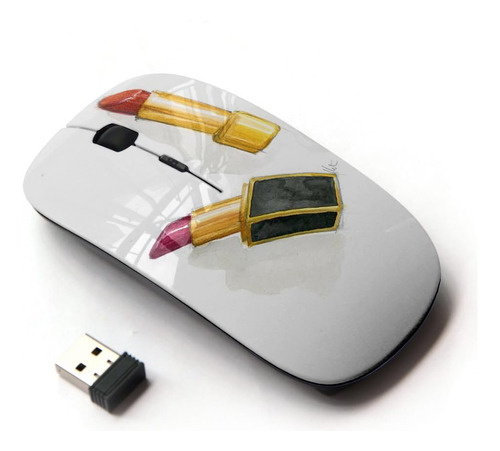 Kawaiimouse [mouse Inalámbrico Óptico 2,4g] Lápiz Labial Dor