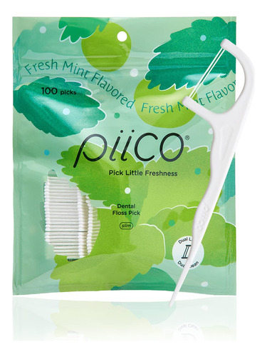 Piico Puas De Hilo Dental De Menta Con Xilitol, 100 Hilos De