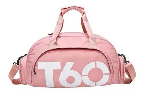 Mochila Que Vira Mala Bolsa De Viagem Esportiva Impermeável Cor Rosa-claro