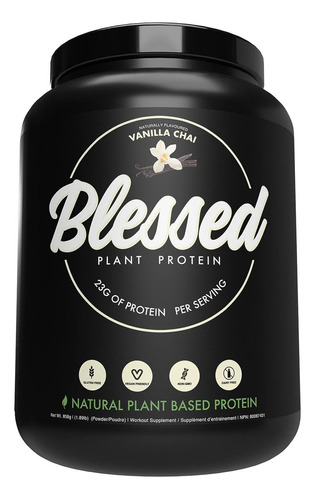 Ehp Labs Blessed Proteina A Base De Plantas 2lbs 30 Serv Sabor Vainilla Chai